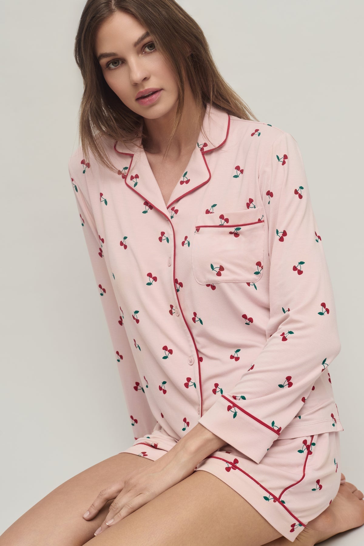 Barefoot Dreams Ultra Soft Jersey Pajama Short Set #BDWMC26268