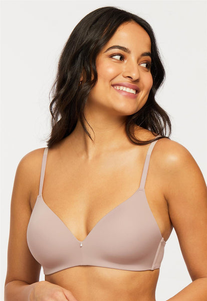 Montelle Women's Soft Foam Cup Wirefree T-Shirt Bra, Nude, 34B at
