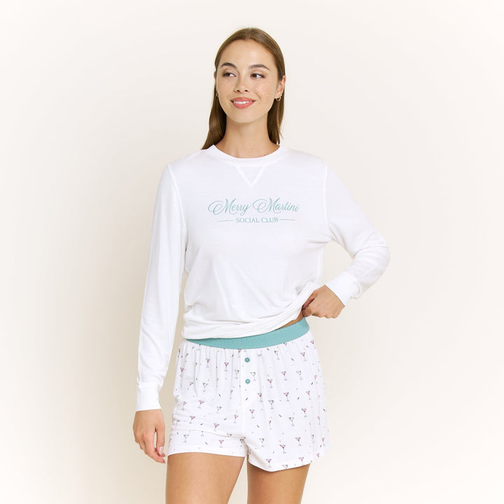 *** Honeydew Intimates Sugar Sweetheart Long Sleeve Shortie Set #22948