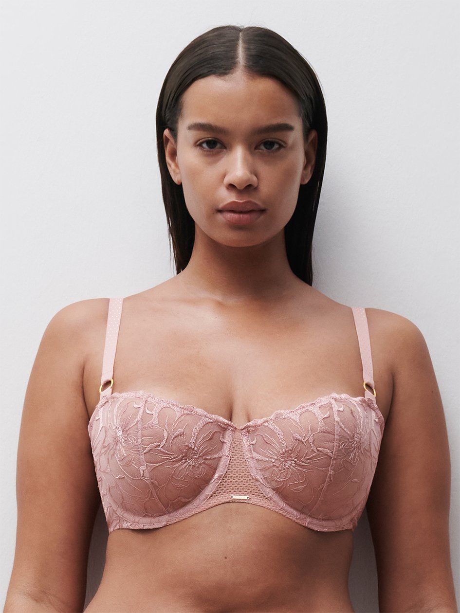 Chantelle Fleurs Lace Unlined Demi Bra #C12M5