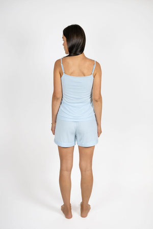 Aspen Dream Cannes Pinstripe Shorty Set #MODSHPJ