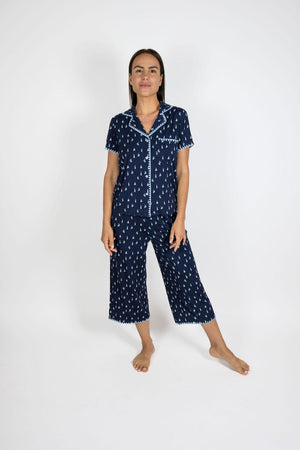 Aspen Dream Cute Stitching Cropped Pajama #CUTECROPPJ
