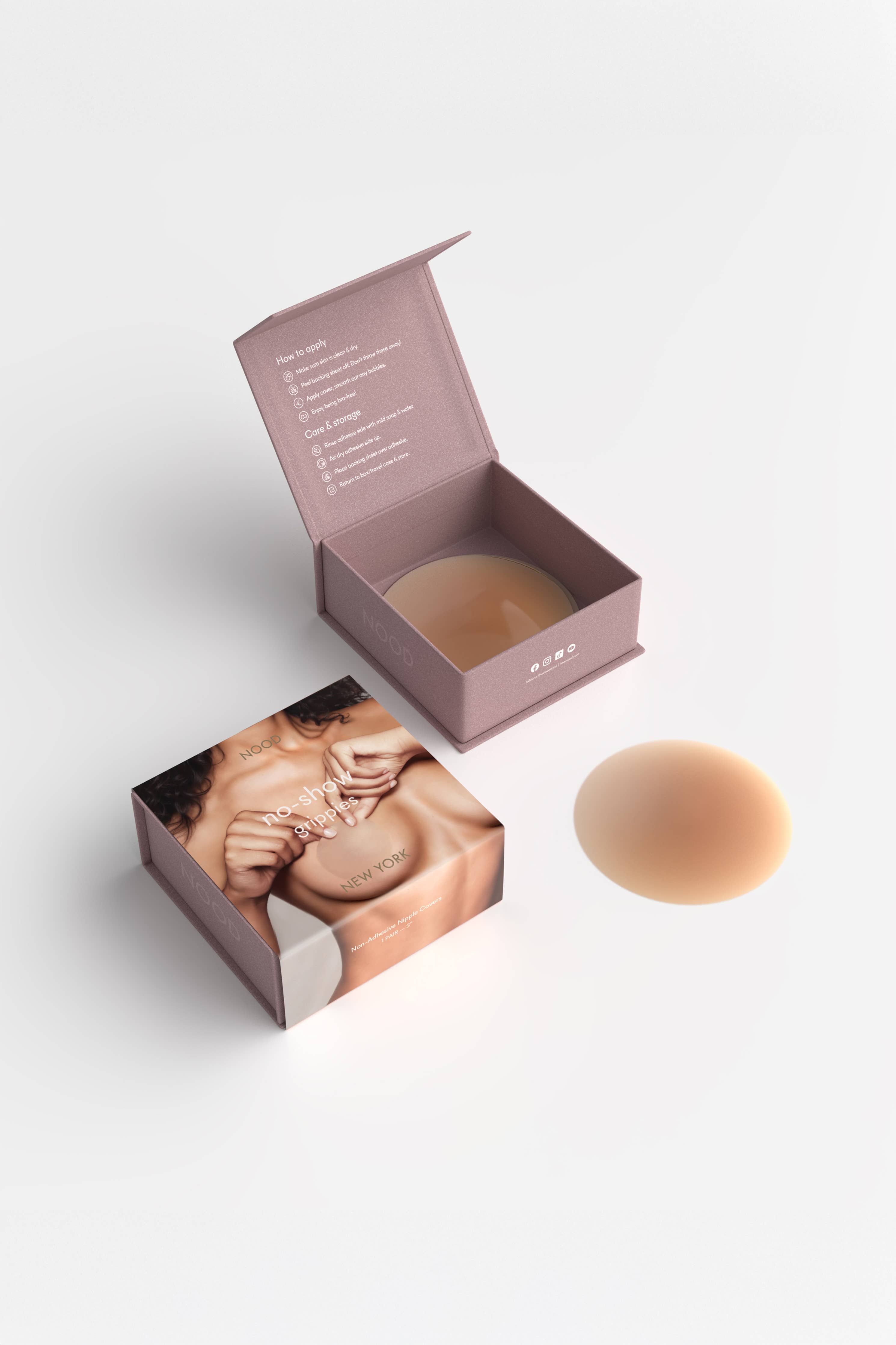 NOOD - Grippies No-Show | NON-ADHESIVE Reusable Nipple Covers