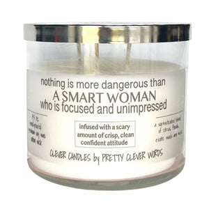 Pretty Clever Words - Focused women - 14.5 oz soy citrus bergamot blend candle