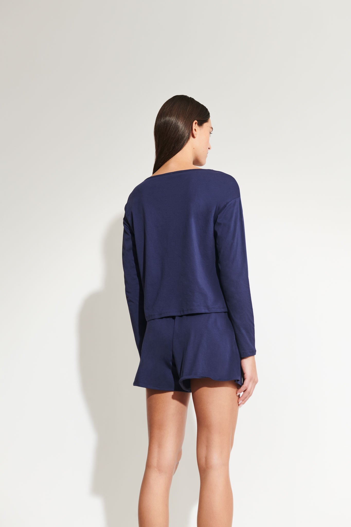 Skin Worldwide Organic Pima Cotton Celesta Cut Out Longsleeve Top #O3J100