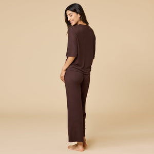 Softies Dream Jersey Relaxed V-Neck with Capri Lounge Pant #2300-2