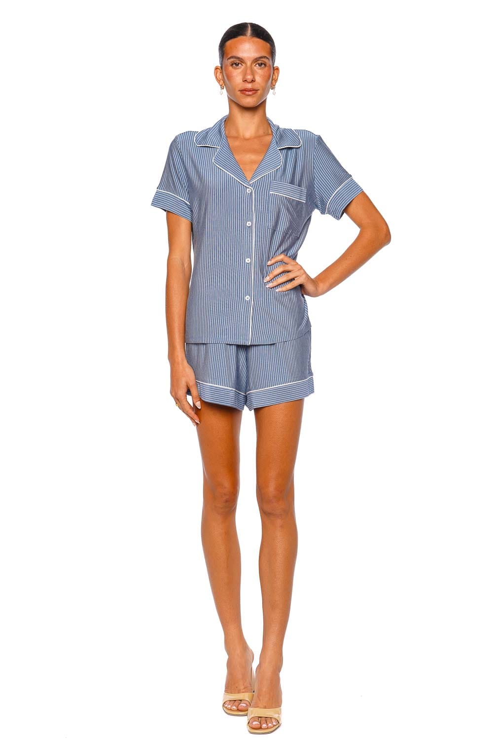 Eberjey Gisele Printed Relaxed Short PJ Set #PJ1141SN