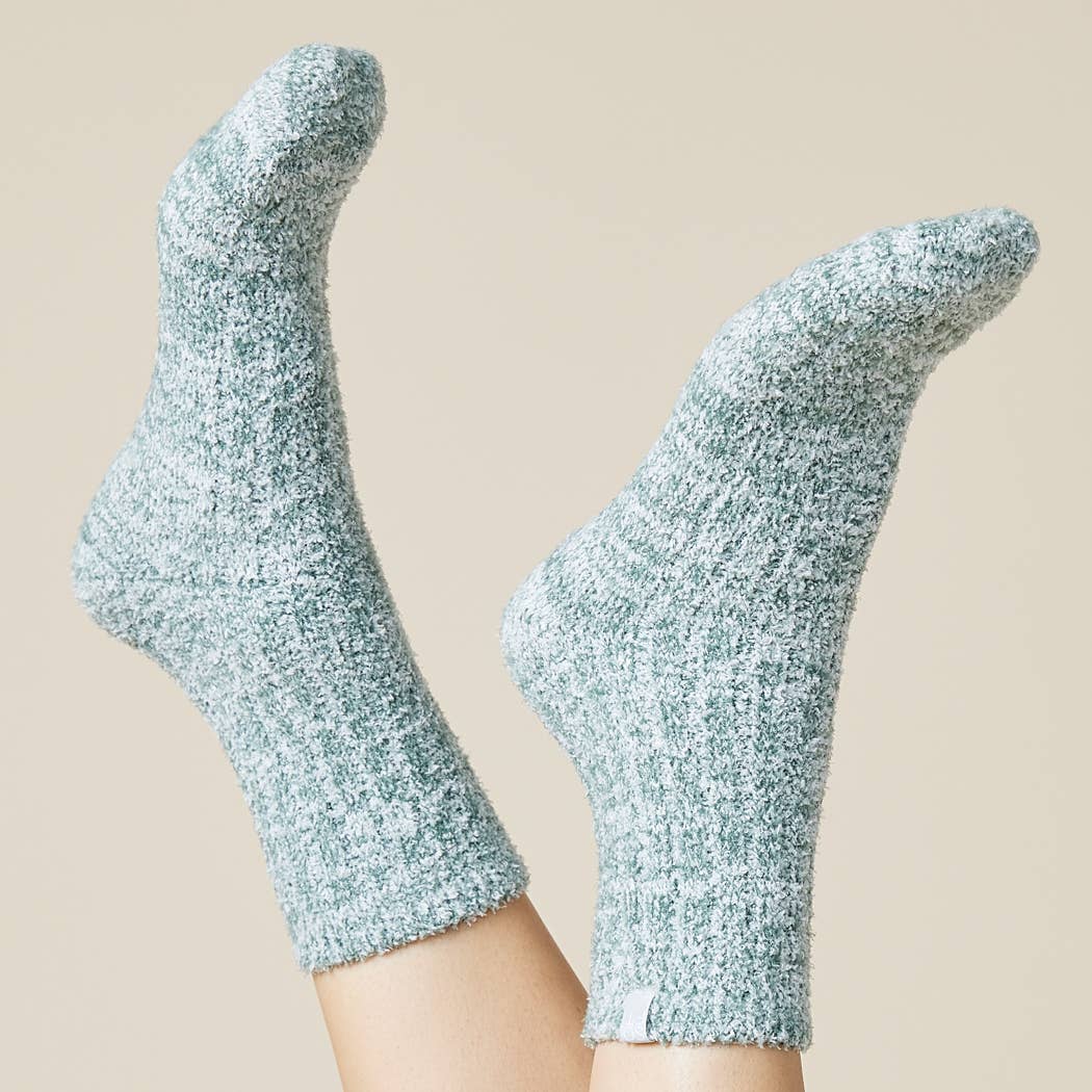 Softies - Cozy Marshmallow Crew Socks with Grippers for Women