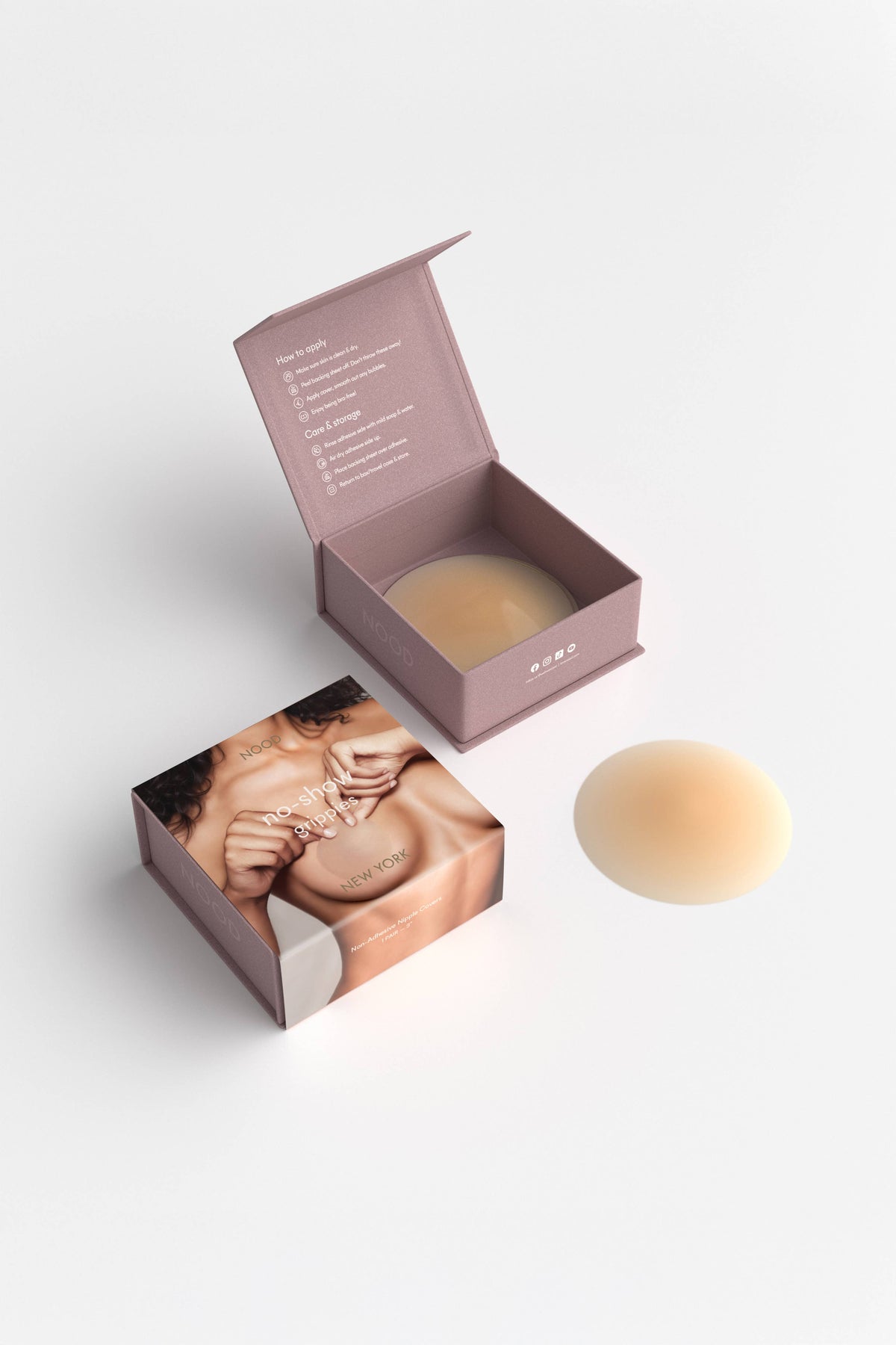 NOOD - Grippies No-Show | NON-ADHESIVE Reusable Nipple Covers