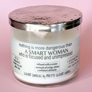 Pretty Clever Words - Focused women - 14.5 oz soy citrus bergamot blend candle