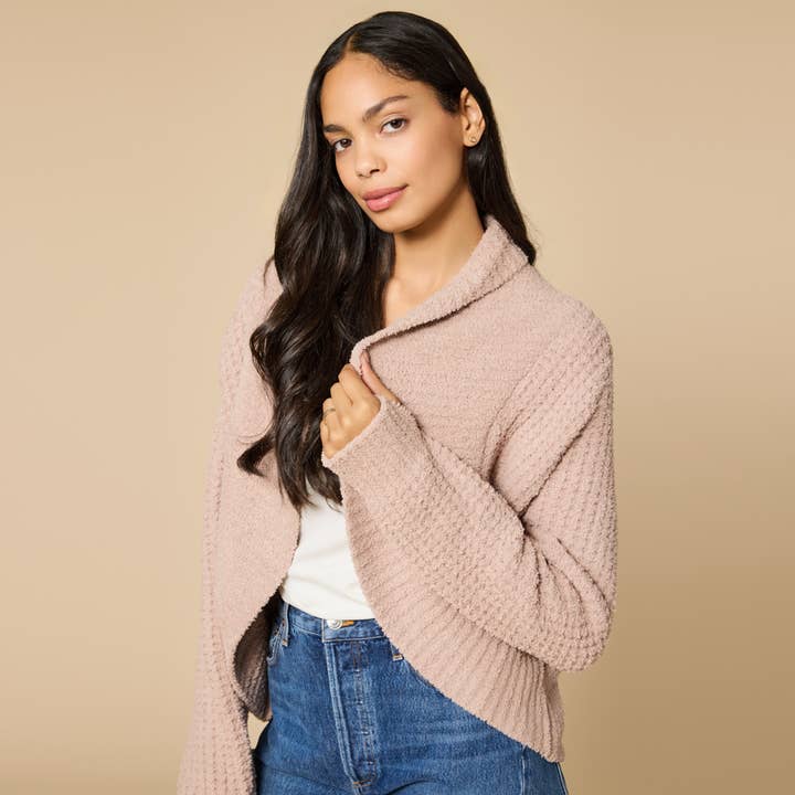 Softies Waffle Marshmallow Cocoon Cardigan #8200-3
