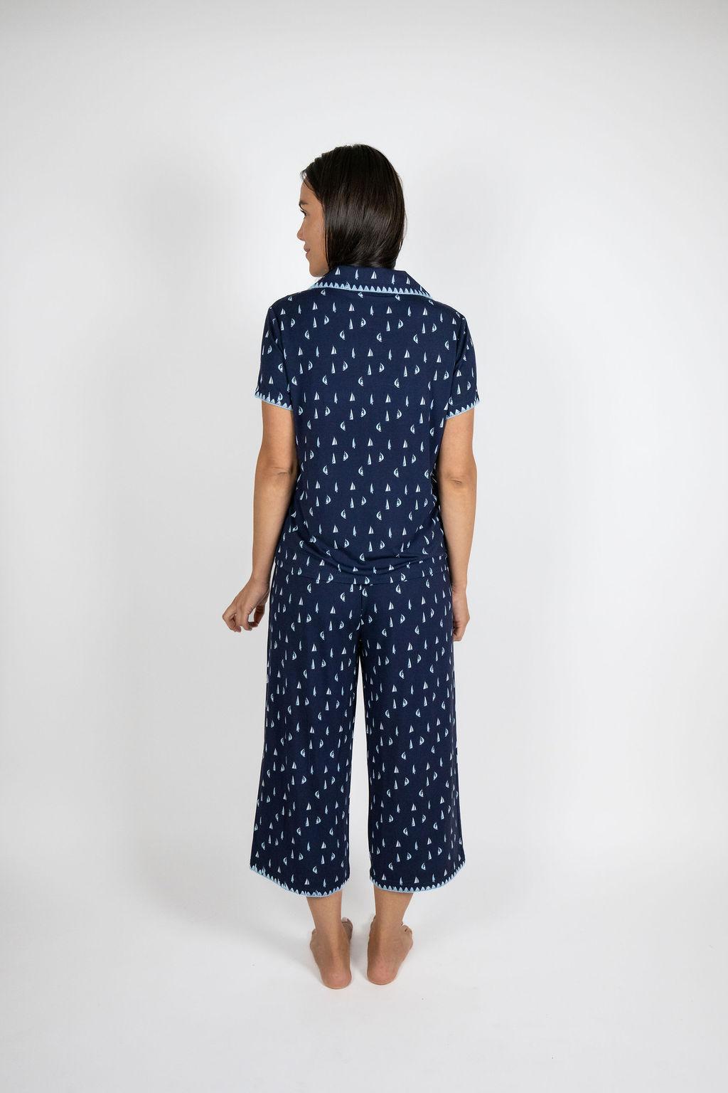 Aspen Dream Cute Stitching Cropped Pajama #CUTECROPPJ