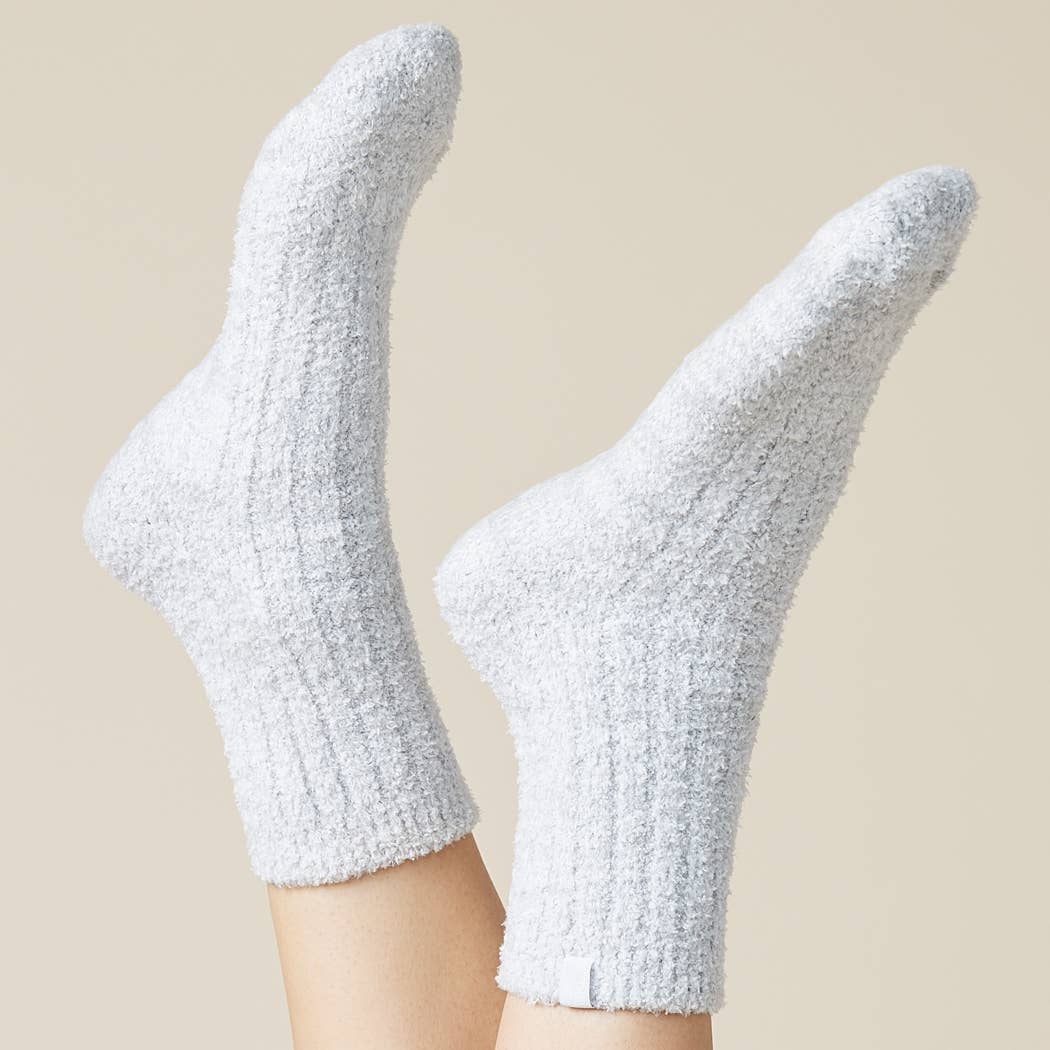 Softies - Cozy Marshmallow Crew Socks with Grippers for Women