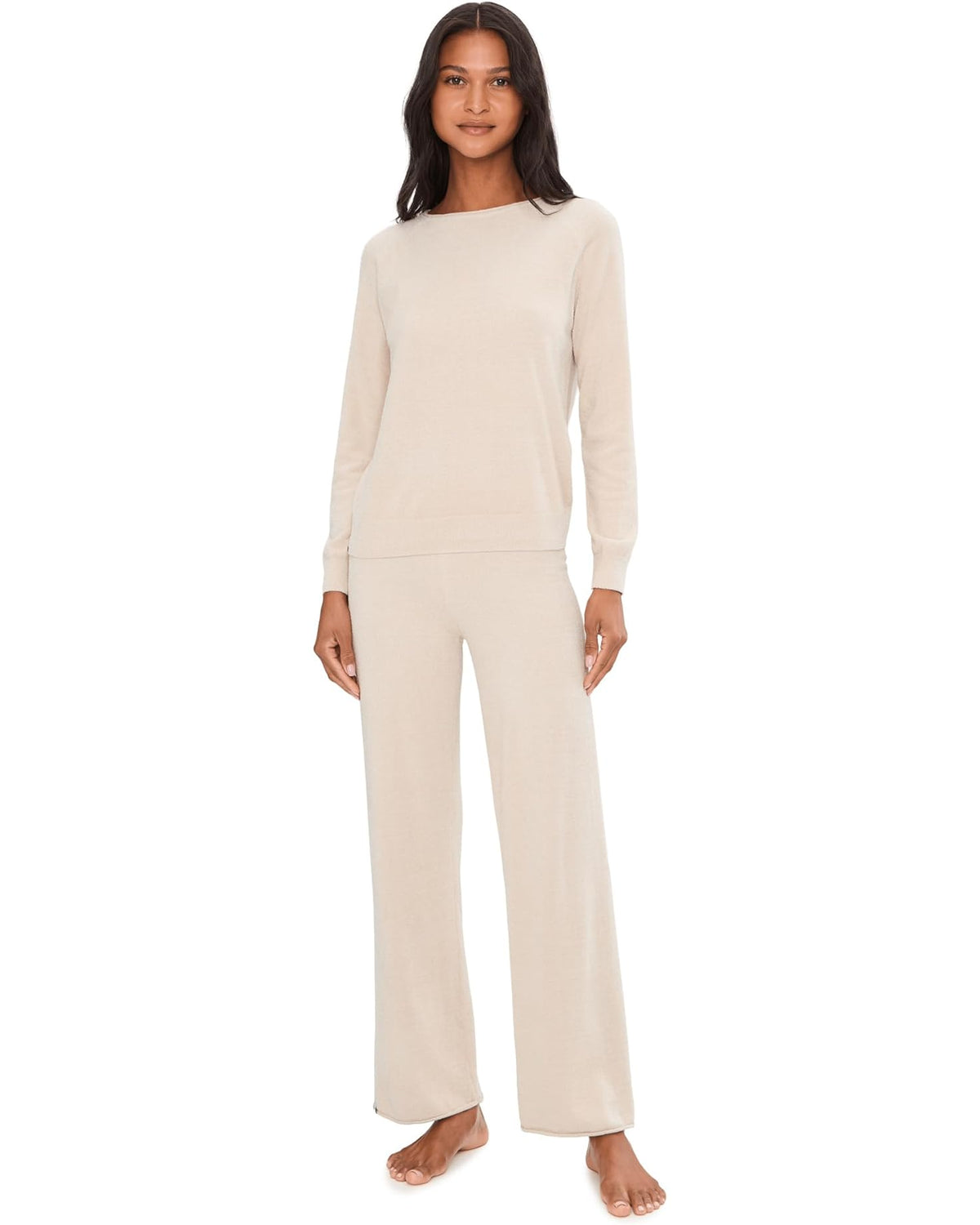 Barefoot Dreams Cozychic Ultra Lite Jersey Roll Pullover and Wide Let Pant Set #BDWCU23142