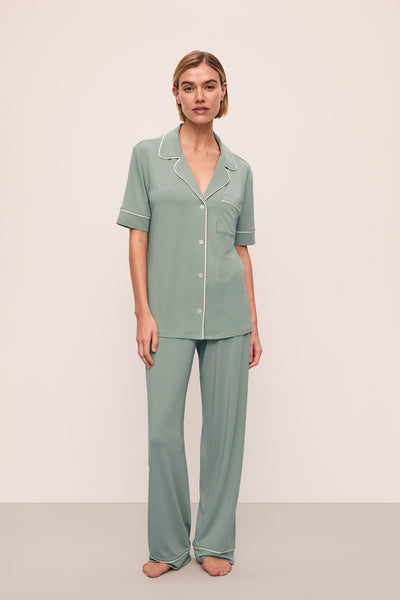 Eberjey Gisele Short Sleeve Long Pants PJ Set #PJ1018TSZ