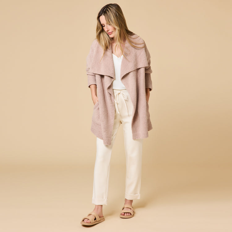 Softies Ultra Marshmallow Wrap Cardigan with Exaggerated Collar #8100-9