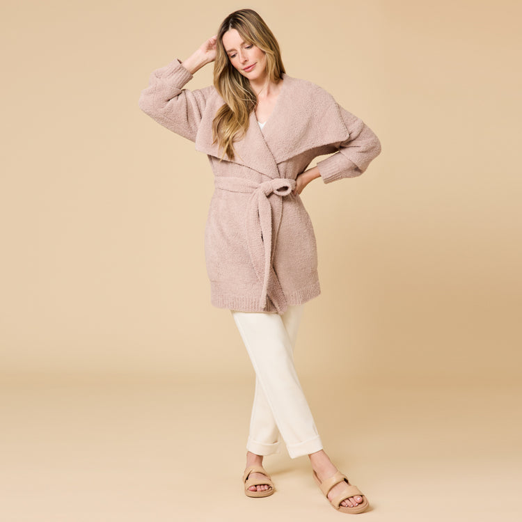 Softies Ultra Marshmallow Wrap Cardigan with Exaggerated Collar #8100-9