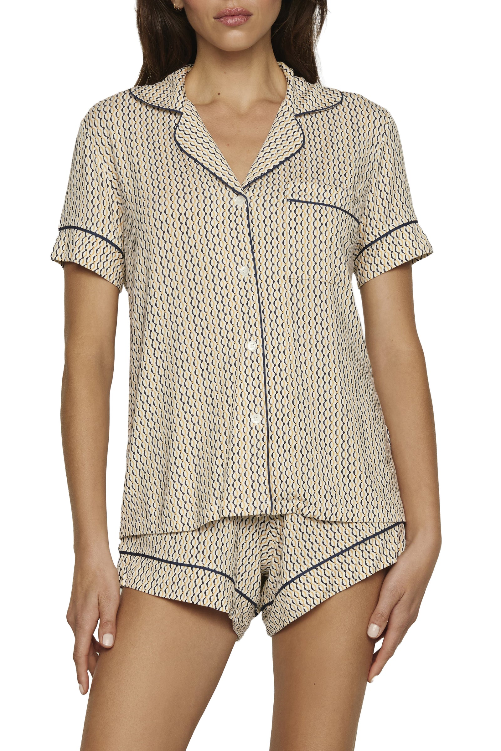Eberjey Gisele Printed Relaxed Short PJ Set #PJ1141SN