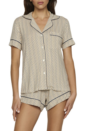 Eberjey Gisele Printed Relaxed Short PJ Set #PJ1141SN