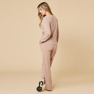 Softies Vintage Velvet Raglan V-Neck with Wide Leg Pant #4200-2