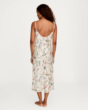 Petite Plume Silk Cosette Nightgown In Regatta Royale #ASWCNGRR