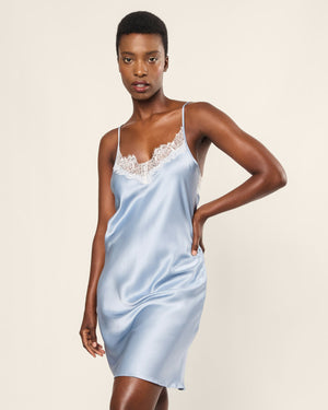 Petite Plume Mulberry Silk Lace Slip Dress #ASWLASPE