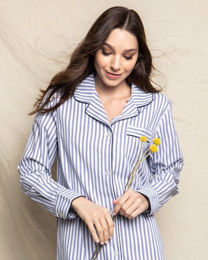 Petite Plume Navy French Ticking Nightshirt #AWNSNS