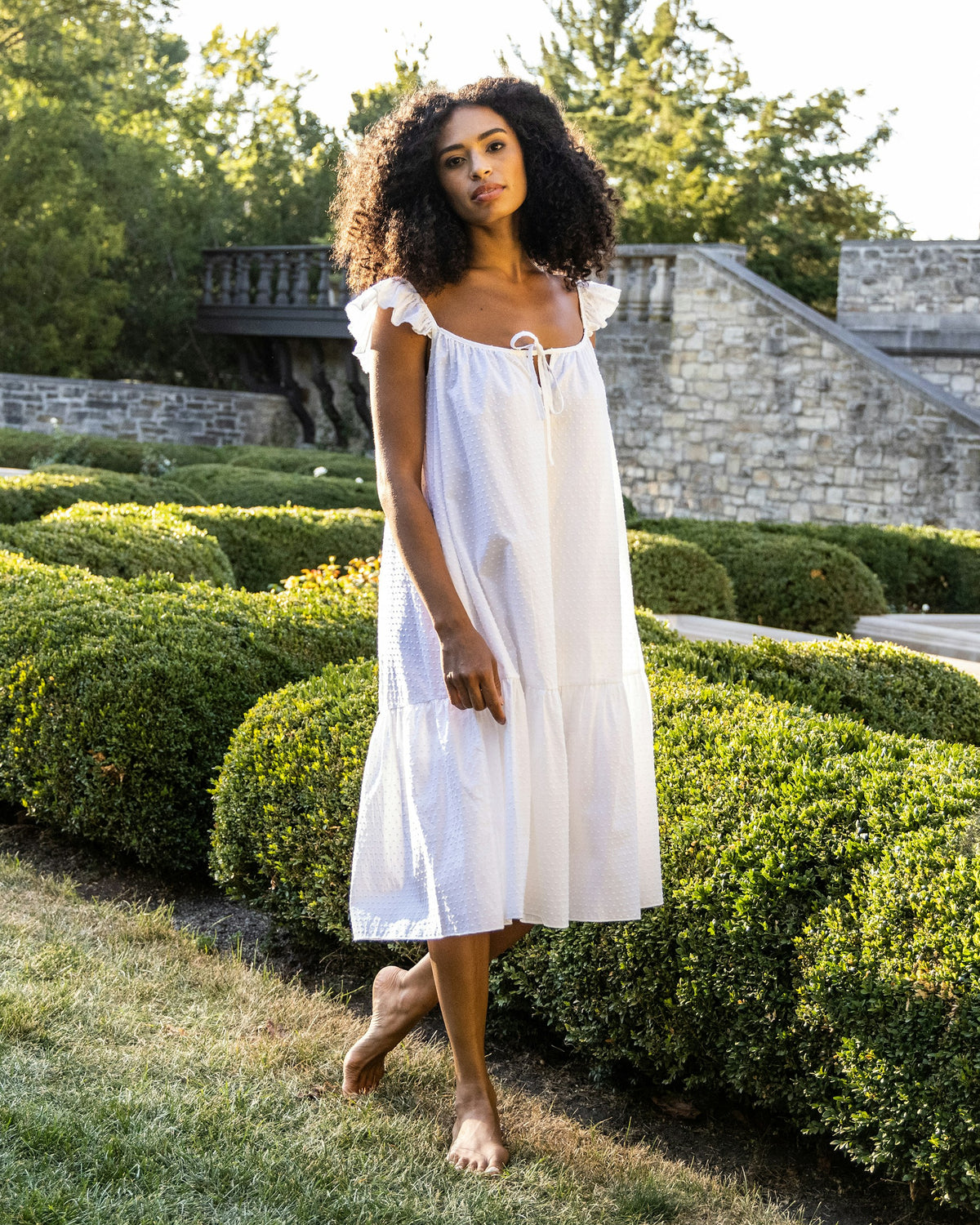 Petite Plume Swiss Dots Celeste Nightgown #AWSDNG