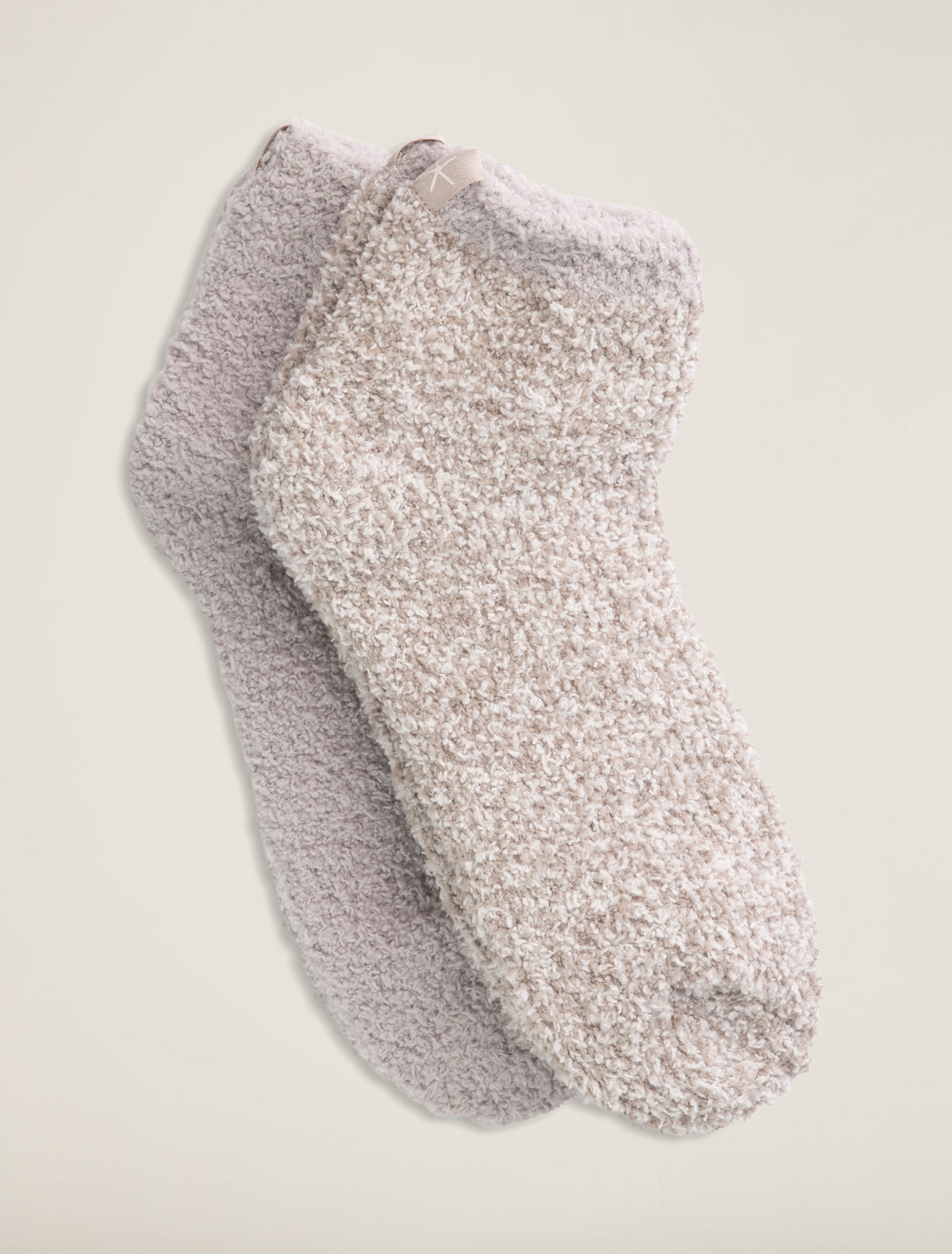 Barefoot Dreams CozyChic 2-Pair Tennis Sock Set in Oyster Multi, style BDWCC1692
