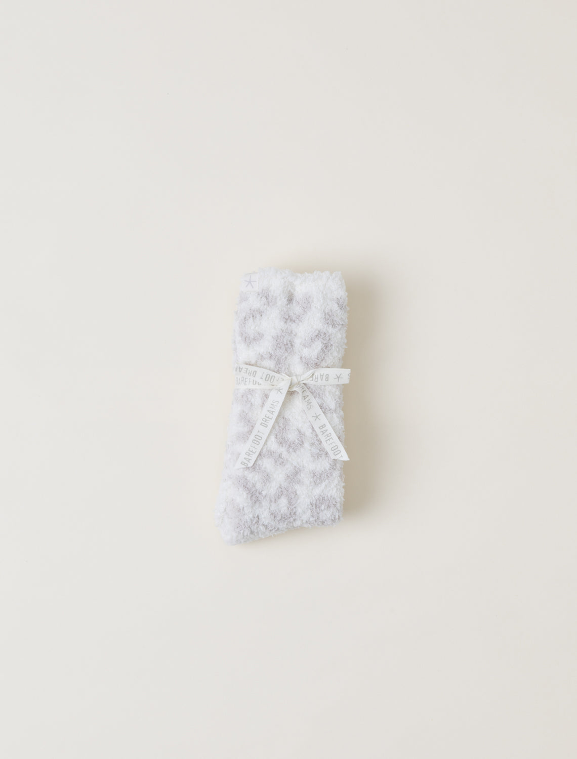 Barefoot Dreams CozyChic Barefoot in the Wild Socks in Cream/Stone, style BDWCC1783