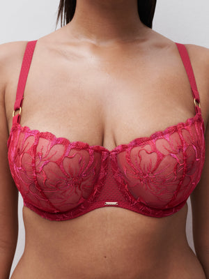 Chantelle Fleurs Lace Unlined Demi Bra #C12M5
