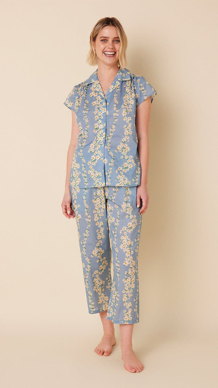 The Cat's Pajamas Women's Pima Knit Capri Pajama Set, Confetti Dot