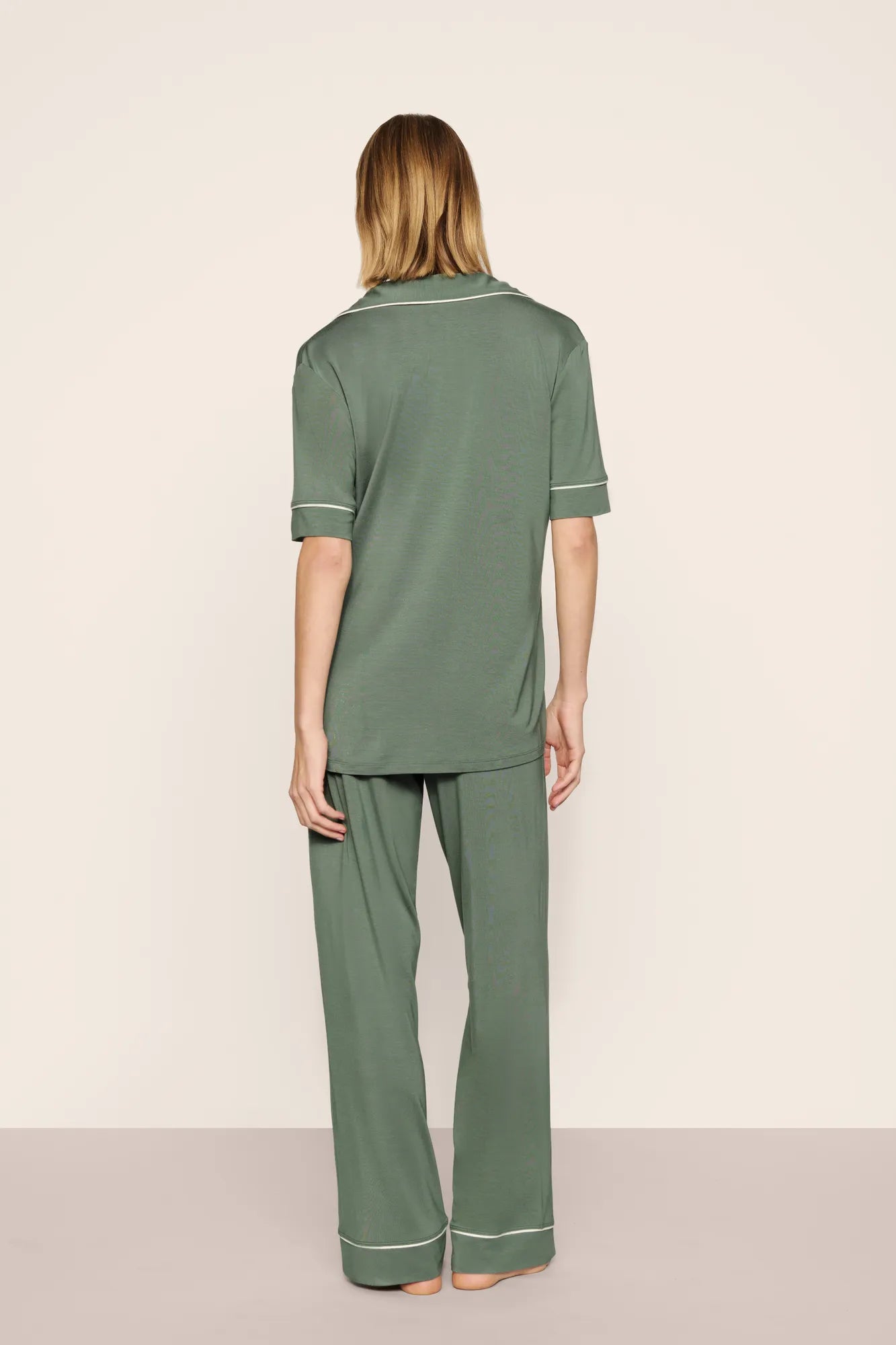 Eberjey Gisele Short Sleeve Long Pants PJ Set #PJ1018TSZ