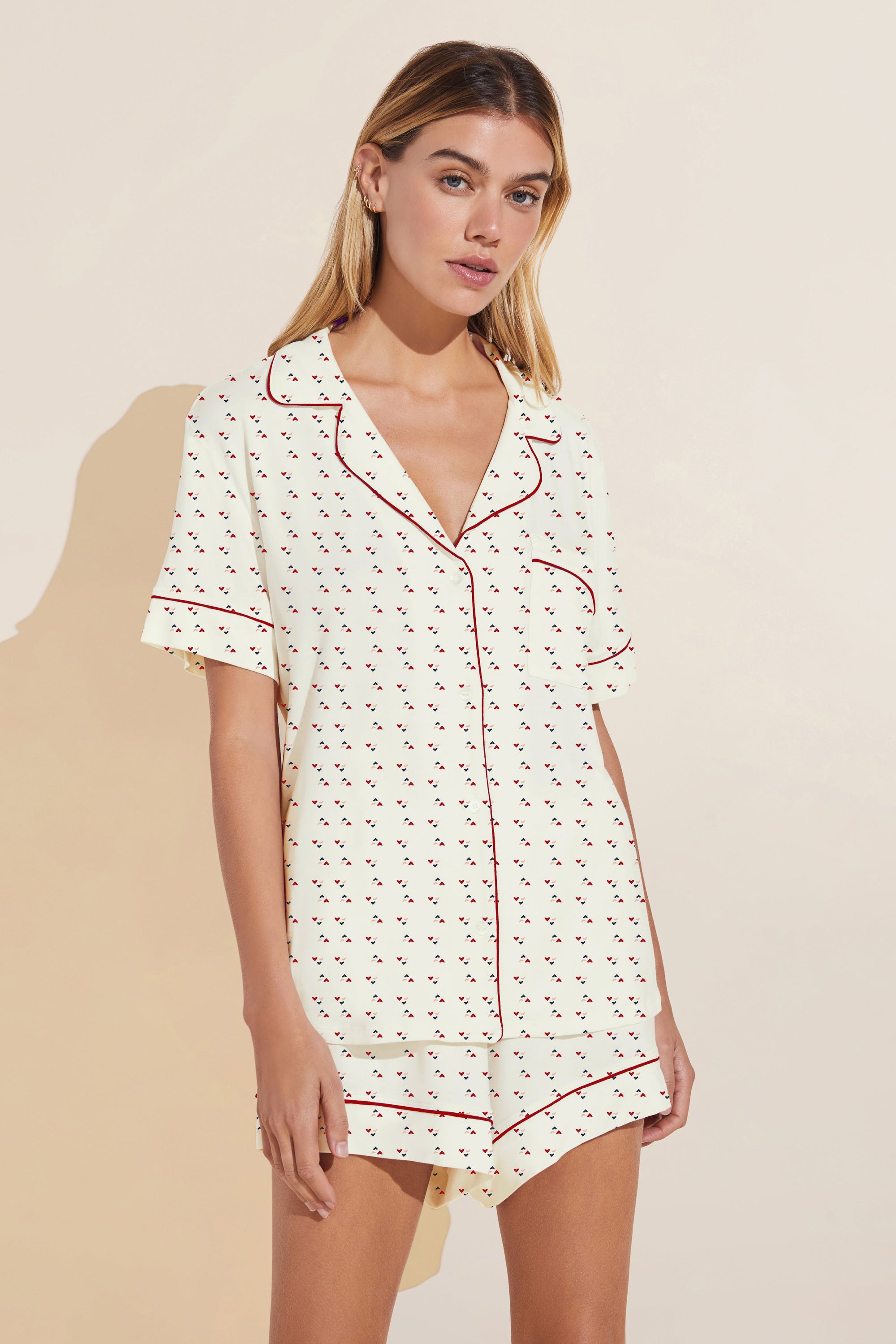 Eberjey Gisele Printed Relaxed Short PJ Set #PJ1141SN