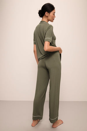 Eberjey Gisele Short Sleeve Long Pants PJ Set #PJ1018TSZ