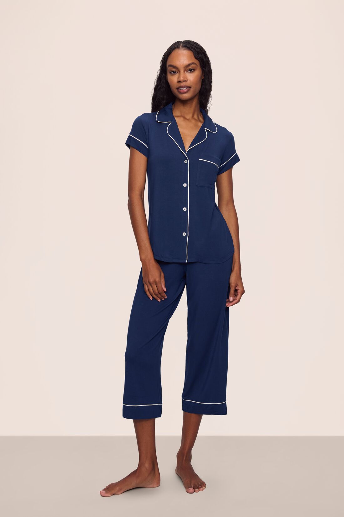 Eberjey Gisele - THE TENCEL MODAL S/SLV CROP PJ SET #PJ1018TSZC