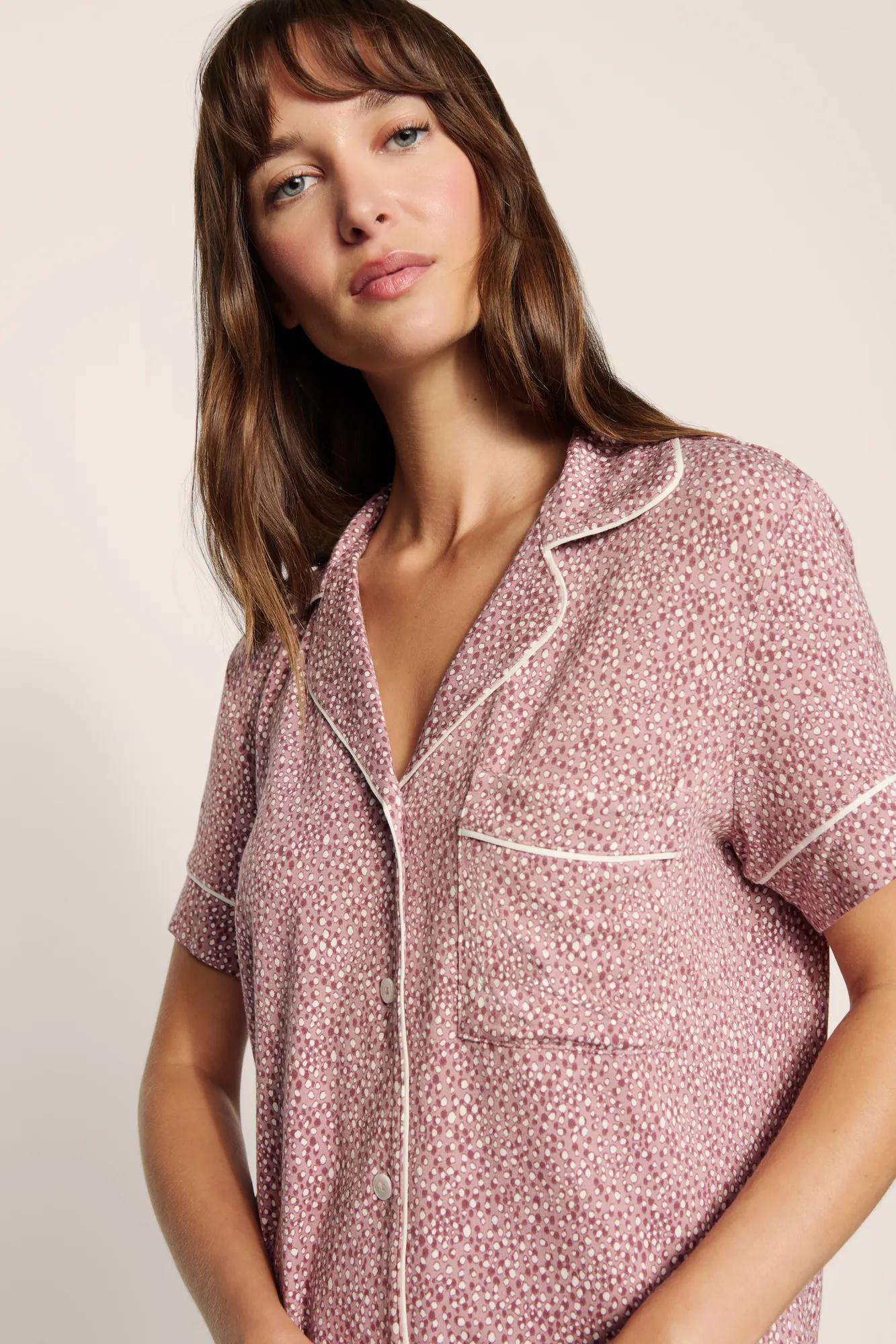 Eberjey Gisele Printed Relaxed Short PJ Set #PJ1141SN
