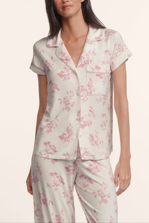 Eberjey Gisele Printed Short Sleeve/Cropped Pant Set #PJ1141TSZC