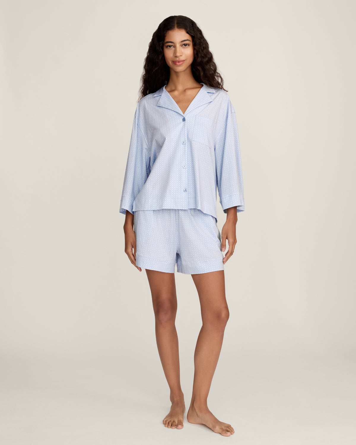 Petite Plume Olivia Lightweight Pima Cotton Short Set #PWOSSPGE
