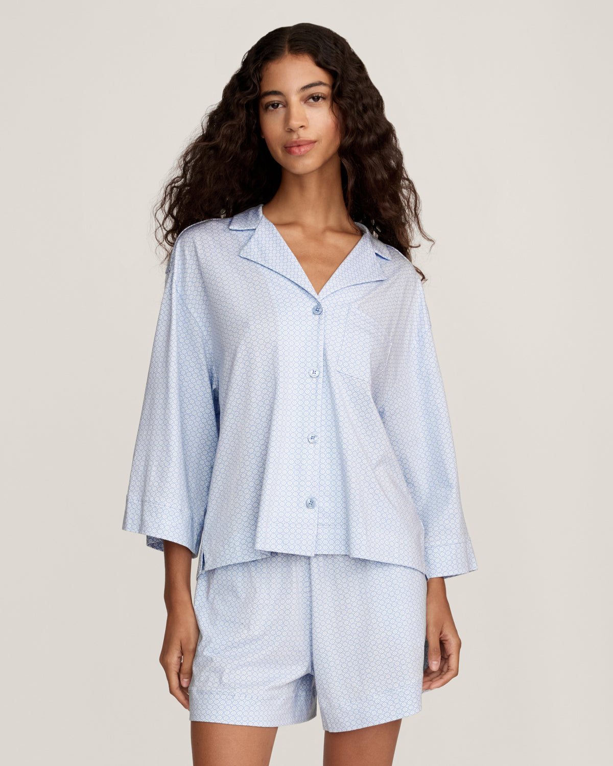 Petite Plume Olivia Lightweight Pima Cotton Short Set #PWOSSPGE