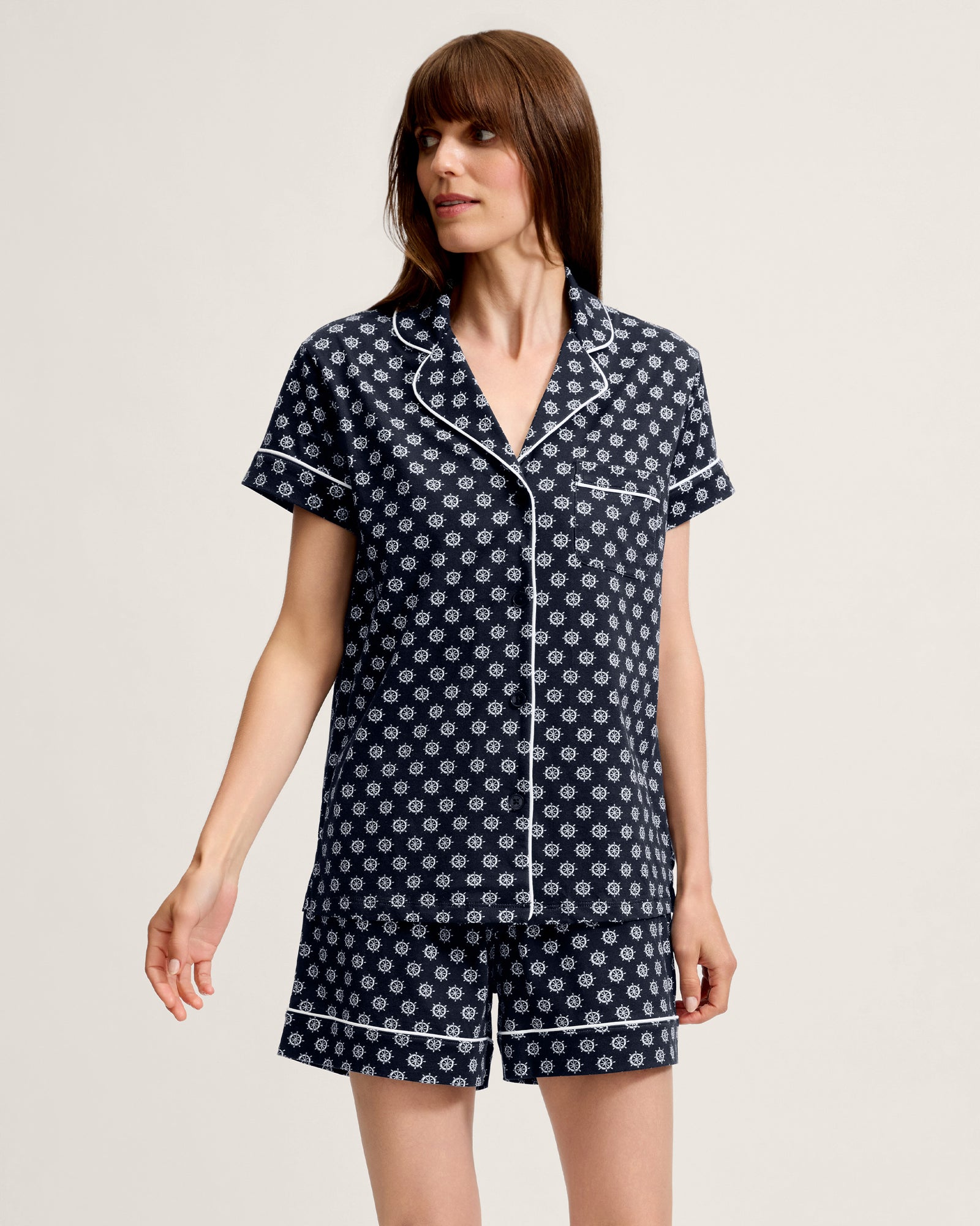 Petite Plume Pima Short Sleeve Short Set #PWSSSCAC
