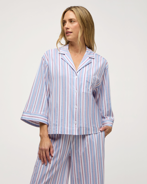 Petite Plume Olivia Wide Leg Pima Cotton PJ Vintage French #PWWPJVFS