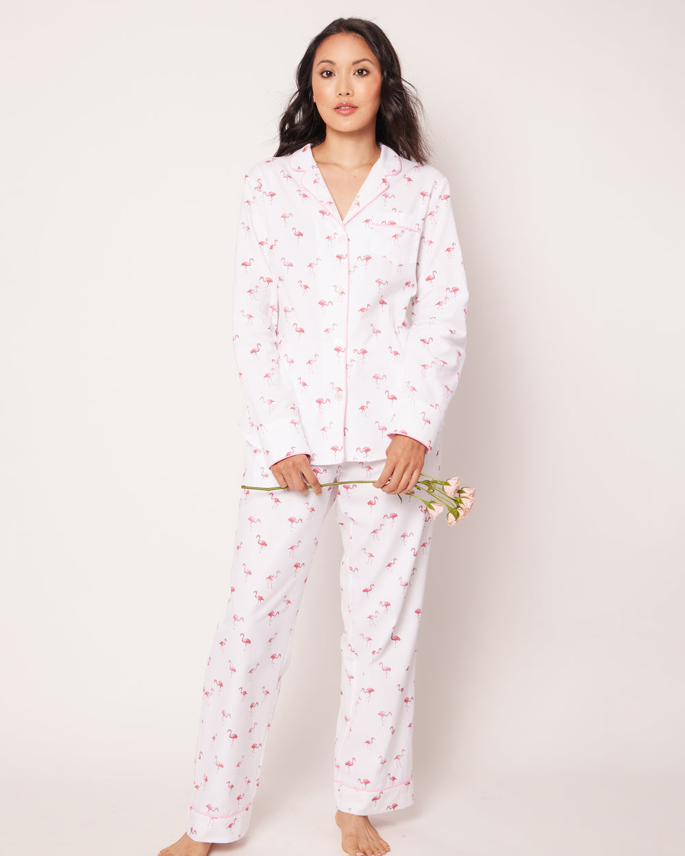 Petite Plume Flamingos Women Pajama Set #AWPJFLAMIN