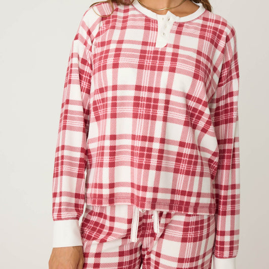 ***Pj Salvage Full of Holiday Spirit Long Sleep Top #RQJHLS