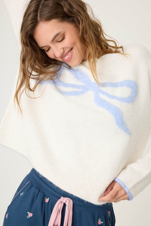 PJ Salvage English Rose Bow Snuggle Sweater #RSERLS3PJ