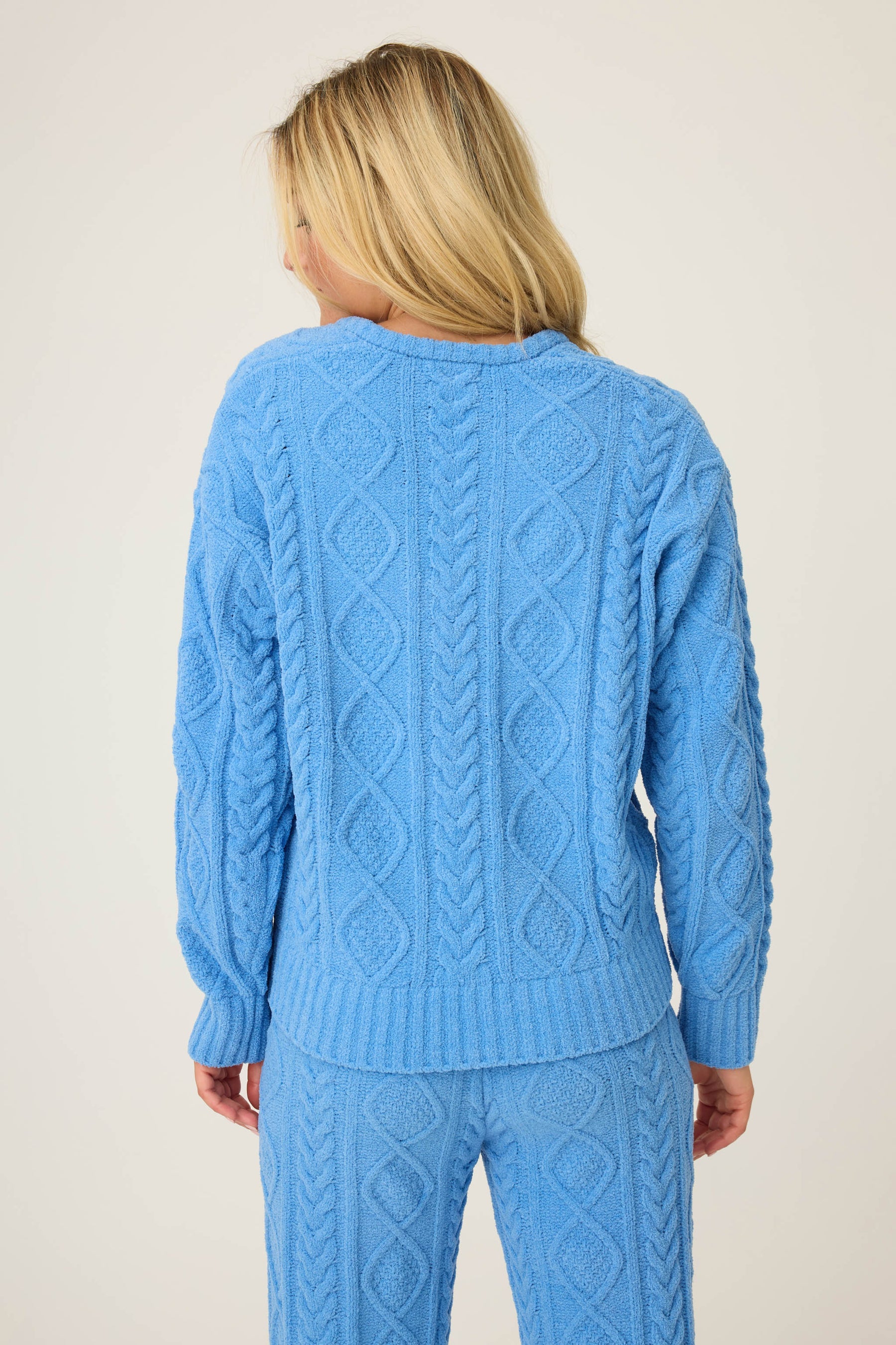 PJ Salvage Cozy Chenille Cable Knit Long Sleeve Cable #RUCLLS1