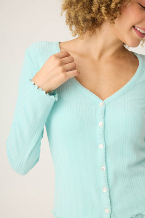 PJ Salvage Pointelle Essentials Cardigan #RUPECA