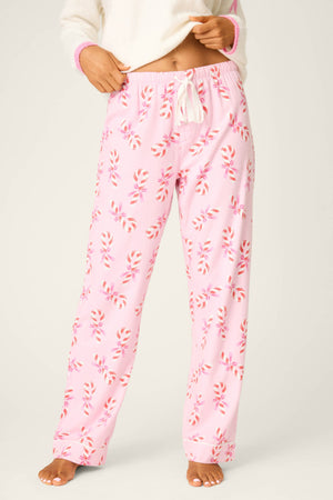 *** PJ Salvage Sweeter Than Sugar Candy Cane Print  Flannel Pants #RVFLP
