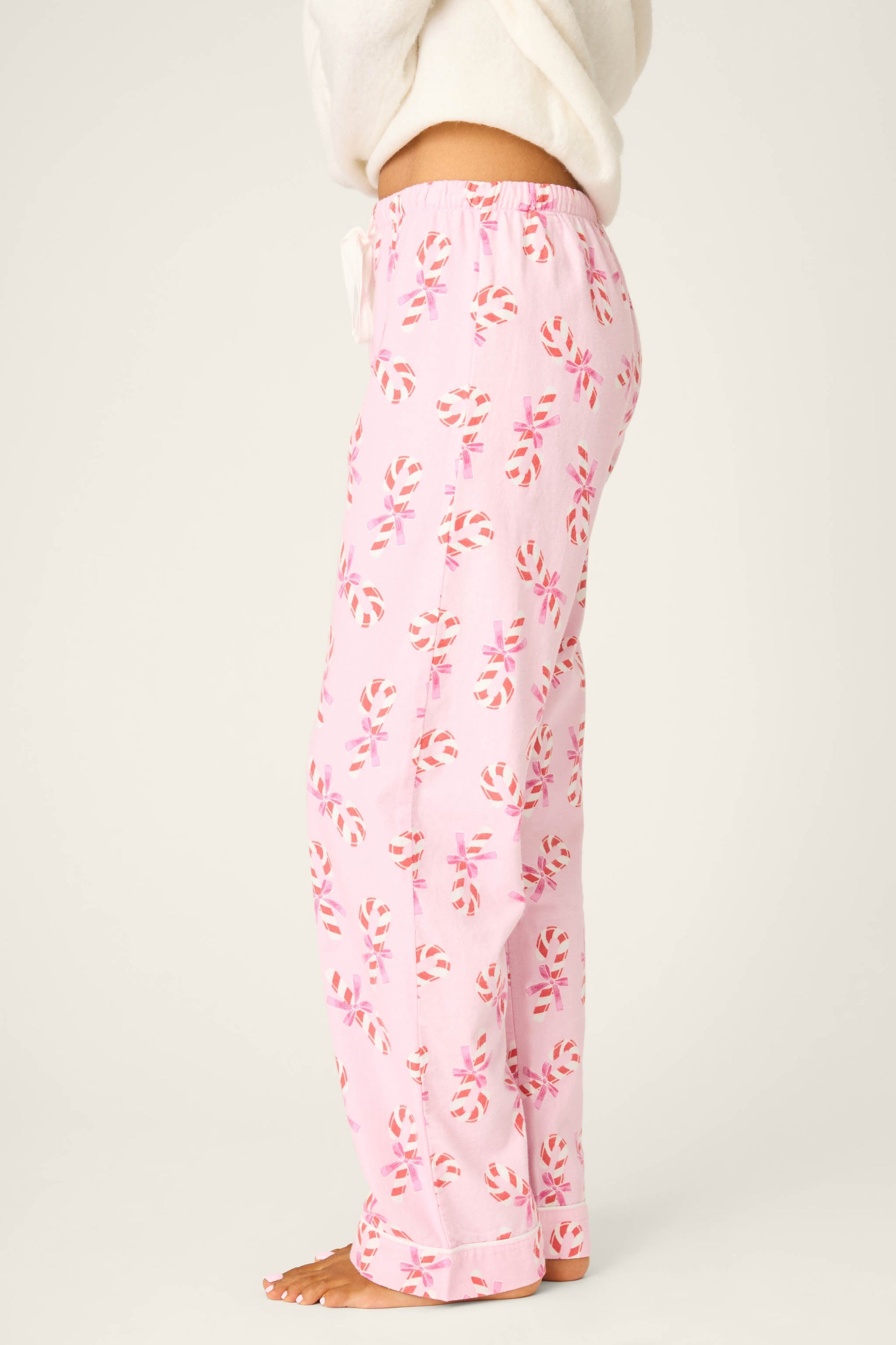 *** PJ Salvage Sweeter Than Sugar Candy Cane Print  Flannel Pants #RVFLP