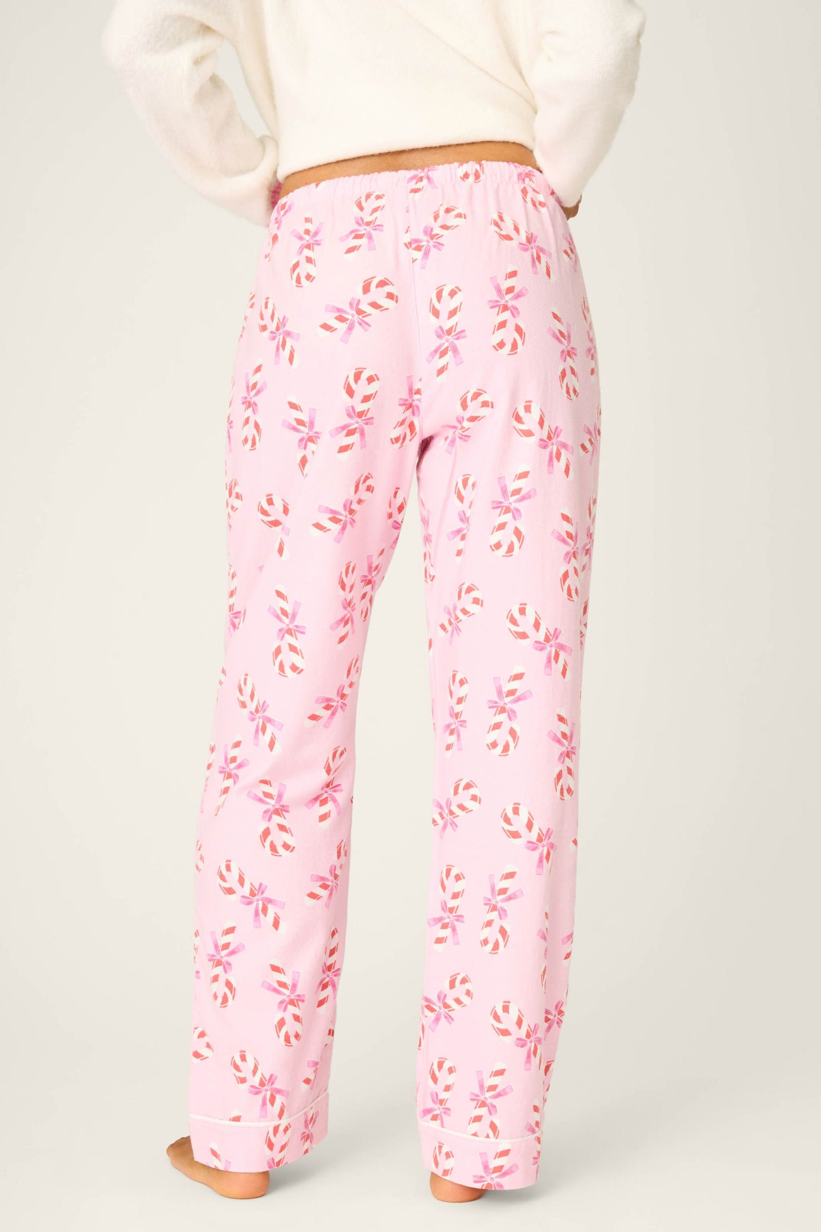 *** PJ Salvage Sweeter Than Sugar Candy Cane Print  Flannel Pants #RVFLP